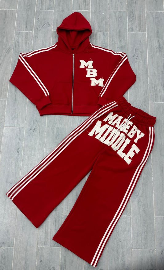 Red MBM OverSized Joggers Sets